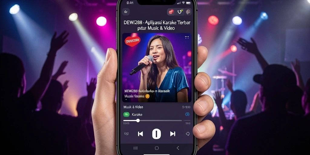 Tampilan antarmuka pengguna DEWI288 dengan berbagai fitur Karaoke.