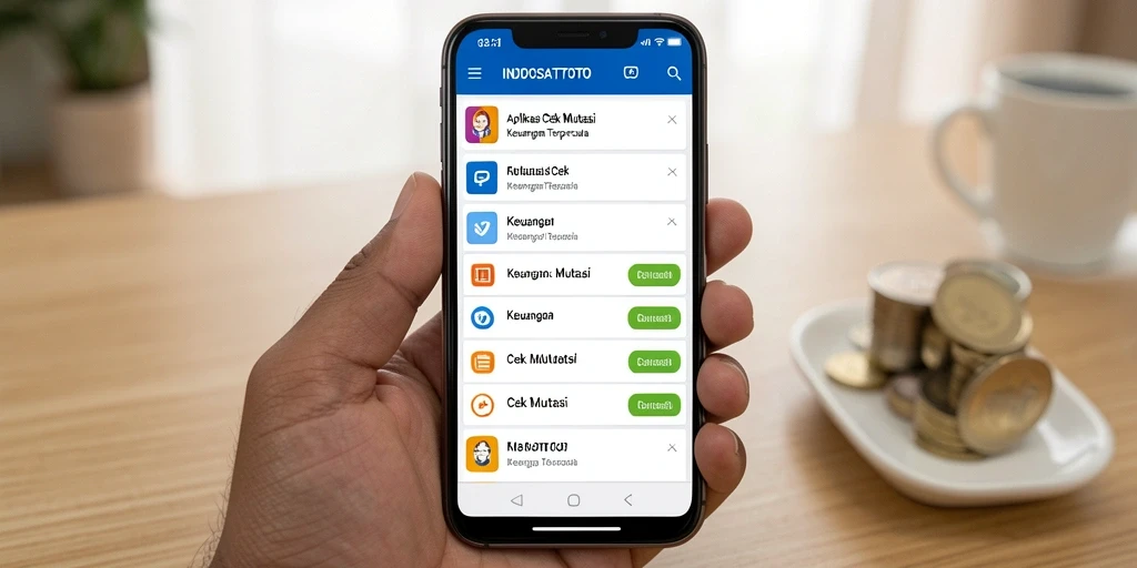 Antarmuka aplikasi Cek Mutasi INDOSATTOTO yang sederhana dan informatif.