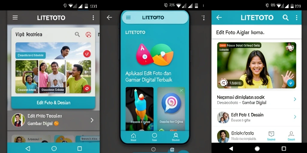 Antarmuka LITETOTO yang intuitif dan fitur pengeditan yang kaya.