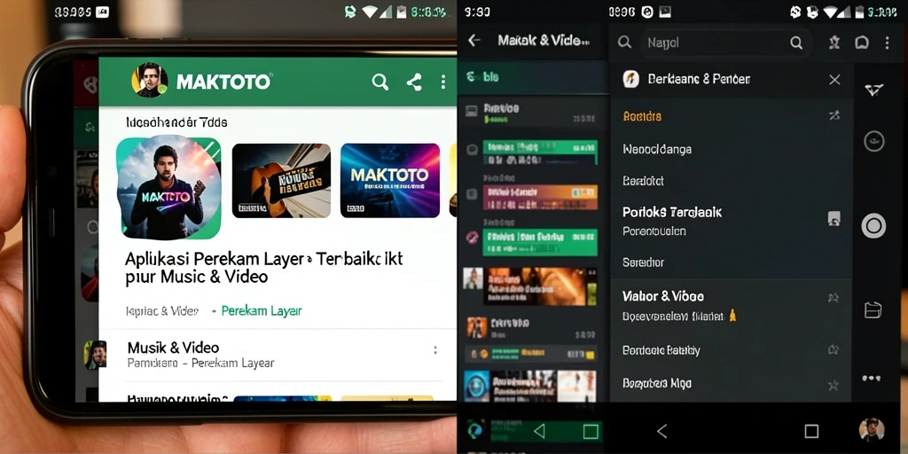 Tampilan antarmuka MAKTOTO saat merekam layar dengan fitur lengkap.