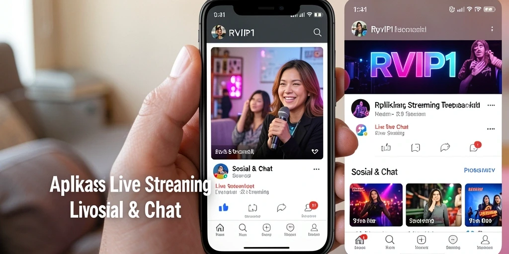 Tampilan antarmuka RVIP1 dengan fitur Live Streaming yang interaktif dan menarik.