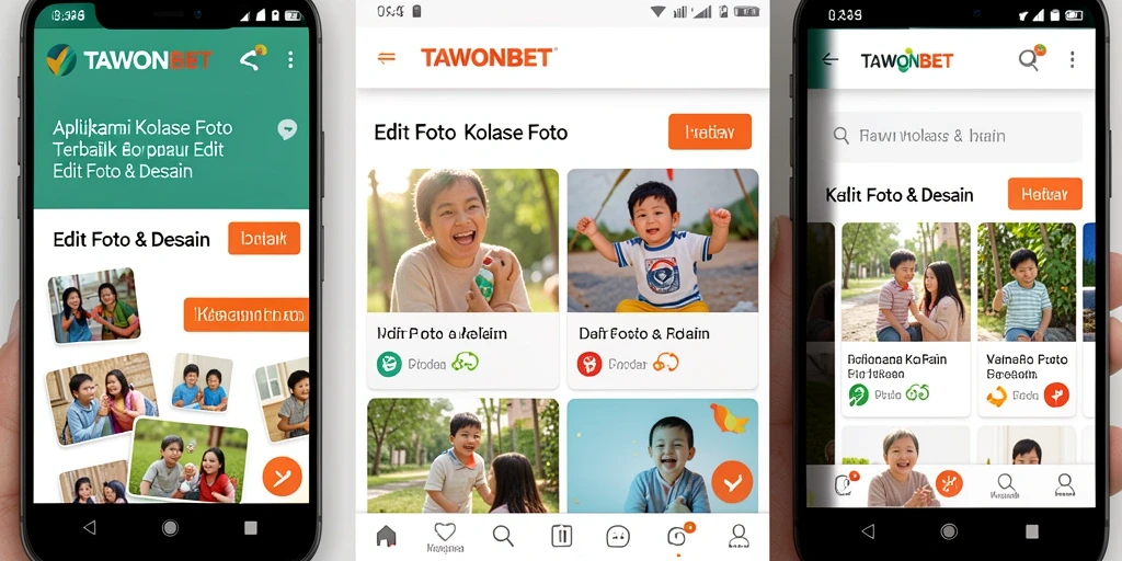 Tampilan antarmuka TAWONBET untuk kolase foto yang menarik dan mudah digunakan.
